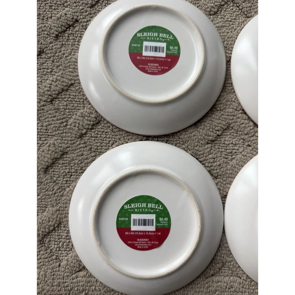 4 I WOOF YOU A MERRY CHRISTMAS Appetizer Plates 6